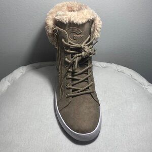 Sand Winter Fur cuff boots